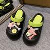Versatile star platform hole shoes women's summer wear 2025 new small casual beach bag head cool slippers women