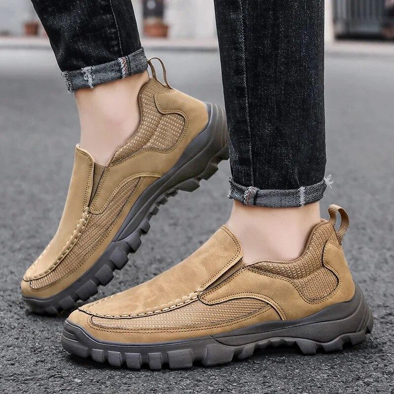 Original Men's Casual Business Shoes Non Slip Light Leather Sports Man Loafer Sneakers Outdoor Slip-on Zapatos Deportivos