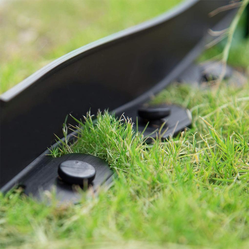 Plastic Lawn Landscape Edging Kit Detachable 5M Replacement Trimmable Outdoor Park Garden Tree Landscaping Border