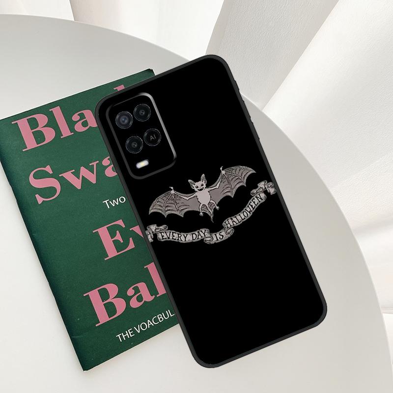 Goth Vampire Bat Gothic Case For Oppo A52 A72 A76 A96 A54 A74 A94 A54S A57S A58 A78 A98 A57 A77 A15 A16 A17 Cover