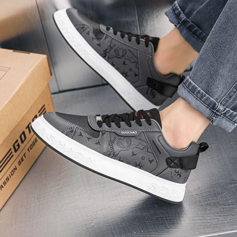 WTEMPO Značka Menšina Nekonfliktní Korejská Neformální Sportovní obuv Prodyšný trend Nízká pánská desková obuv Studenti mohou nosit ploché malé bílé boty