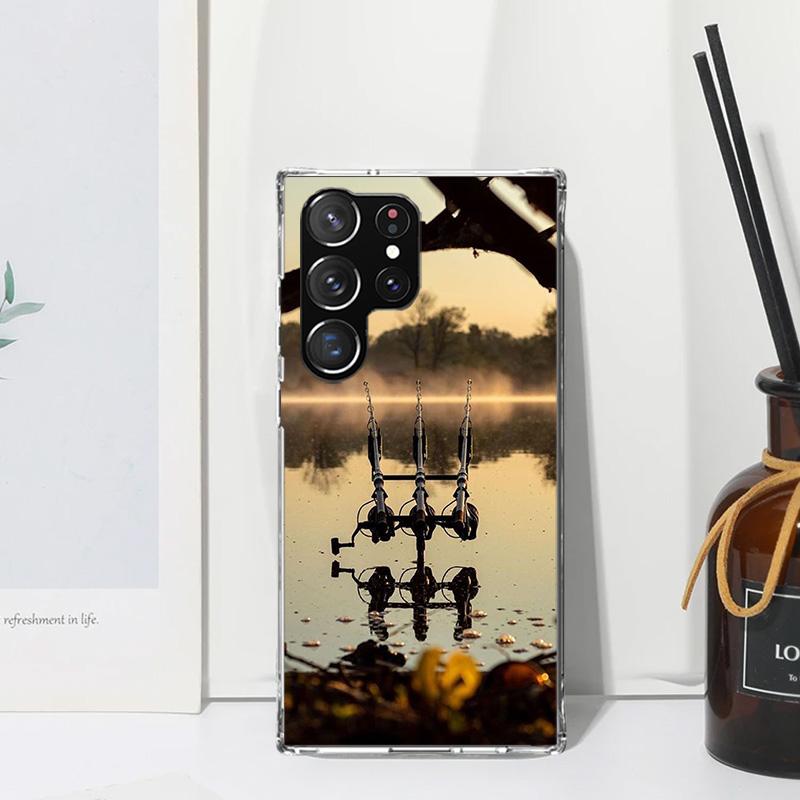 Carp Fish Fishing Rod Hook Phone Case For Samsung Galaxy S26 S25 Edge S24 FE S23 S22 Ultra S21 Plus S20 + Art Fundas Back Cover