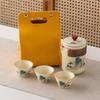Ru Kiln Outdoor Travel Kung Fu Tea Set Gift Box Set High-end Guochao Merchandise Teacup Business Gift