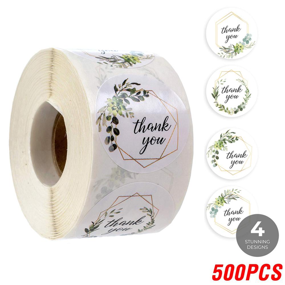 100-500pcs Round Thank You Stickers for Envelope Seal Labels Gift Packaging Decor Birthday Party Scrapbooking Stationery Sticker