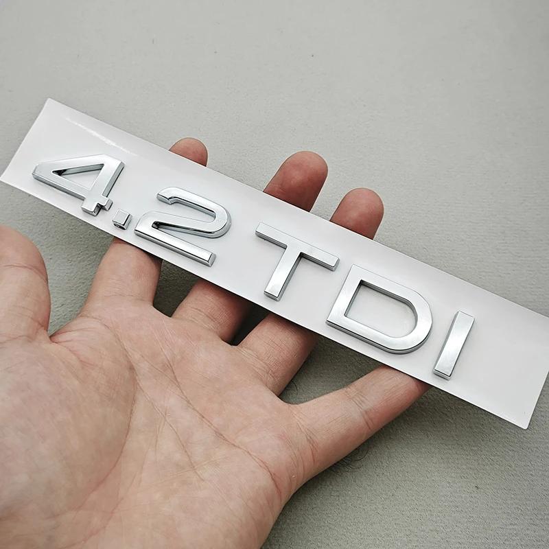 Logo de Voiture ABS 3D 1.9 2.0 2.8 3.0 4.2 TDI 3.6 Autocollant Emblème de Coffre Badge Arrière Pour Audi A3 A4 A5 A6 A7 A8 Q3 Q5 Q7 Q8 Accessoires