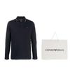 EMPORIO ARMANI Longsleeved Logo-print Polo Shirt 8N1FB5-1JPTZ-0920