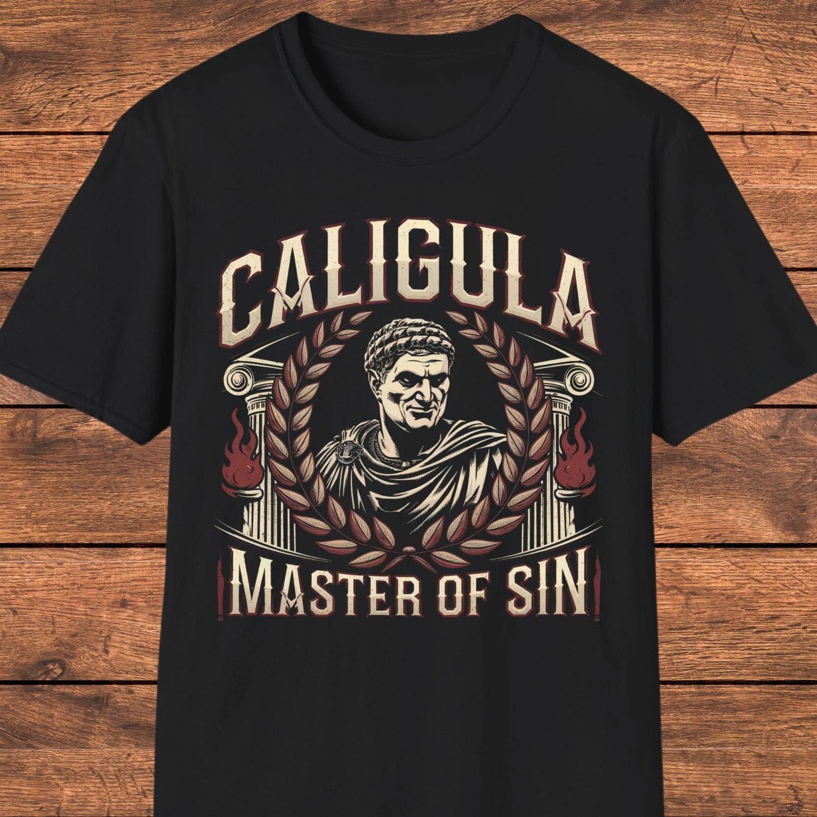 Caligula Master of Sin T- Shirt, Retro Roman Emperor Graphic Tee, Dark Humor L