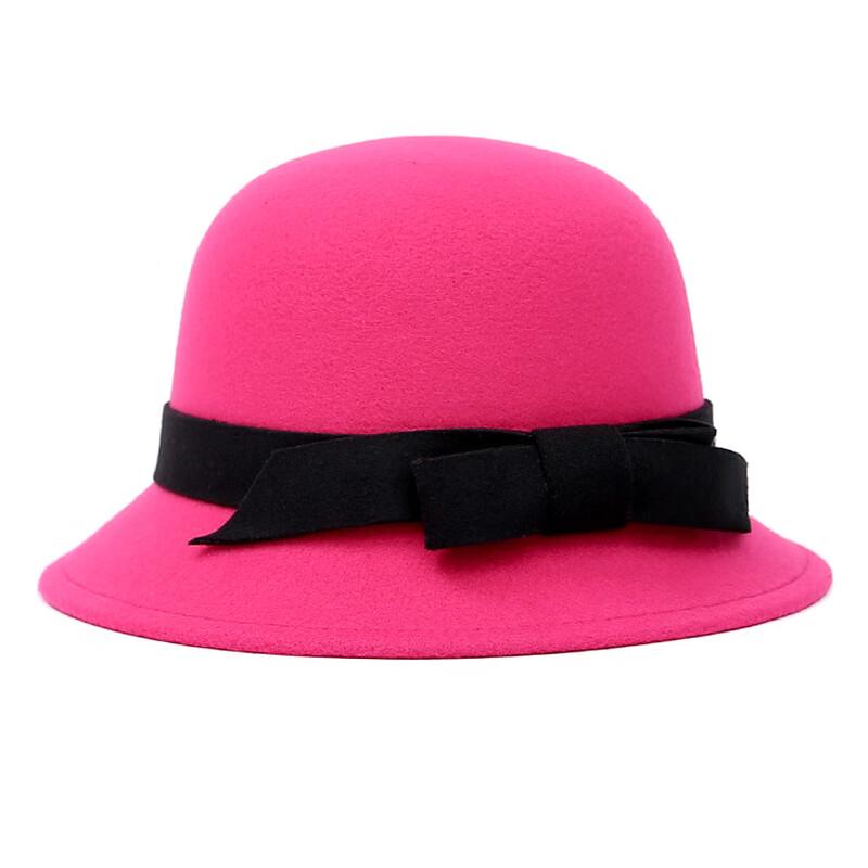 ZHENYUEQI Women's Autumn/Winter Felt Fedora Hat with Bow