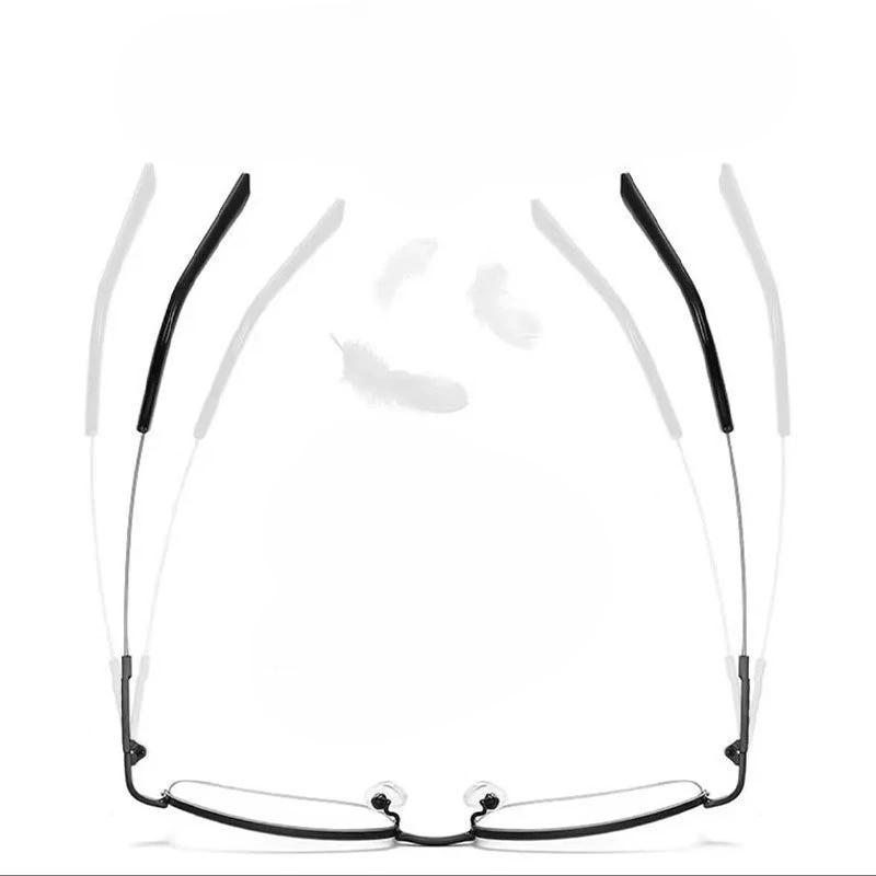 Memory Titanium Alloy Sun Transition Photochromic Progressive Reading Glasses Men Anti-blue Light Multifocal Presbyopia Glasses