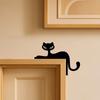 Black Cat Metal Wall Art Vintage Iron Sculpture Powder Coated Living Room Decor Gift for Cat Lovers