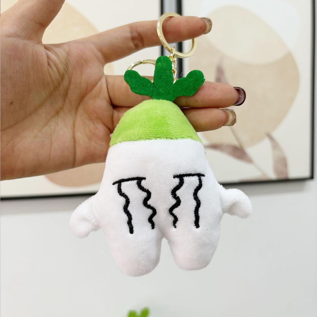 Crying Sweet Carrot Plush Keychain Adorable Animated Stuffed Toy Kids For