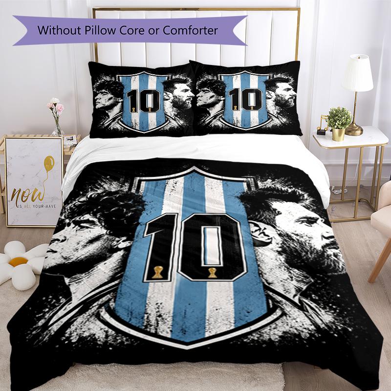 Football Messi Bed Linen Set Design for Dormitory Lightweight Christmas Gift