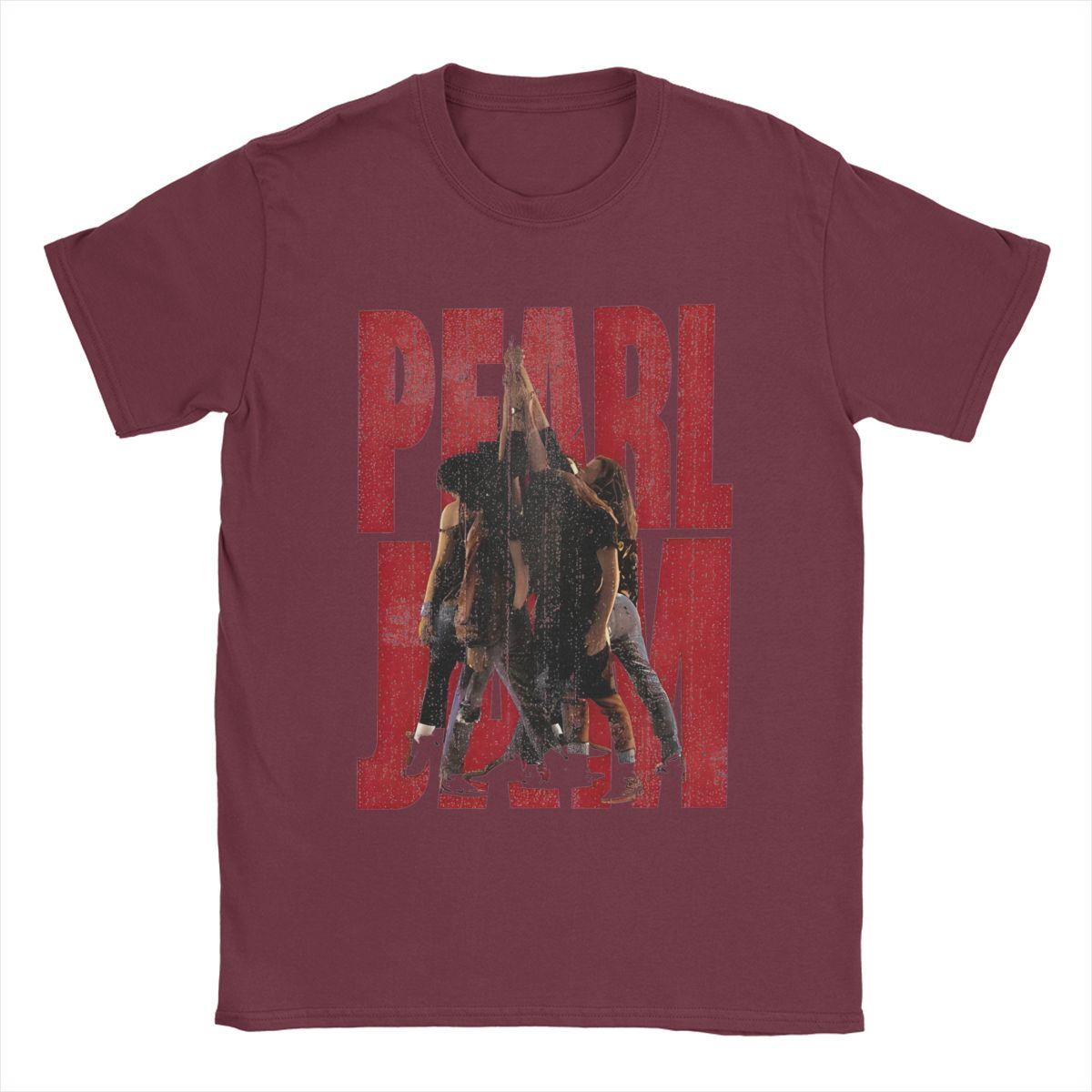 The spring breeze is blowing again All Seasons Heren Dames Beste Album Tour Pearls Jam Shirt Accessoires Puur Katoen T-shirt Kleding Vintage T-shirt S bordeaux