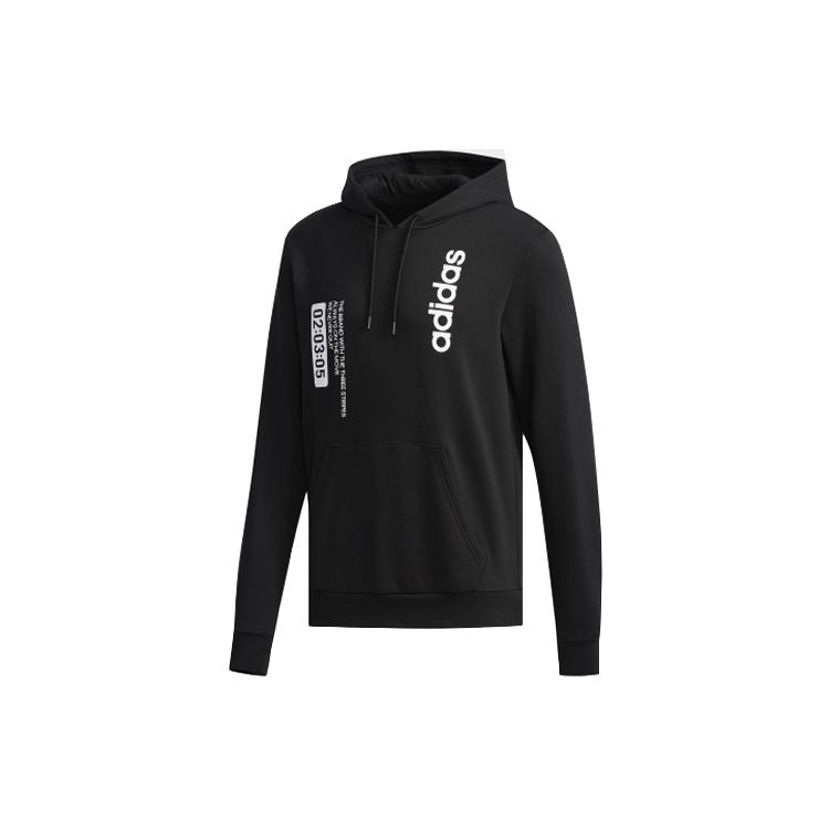 Мужские толстовки Adidas Neo Черные с капюшоном Умеренный Обычный DW8182 M