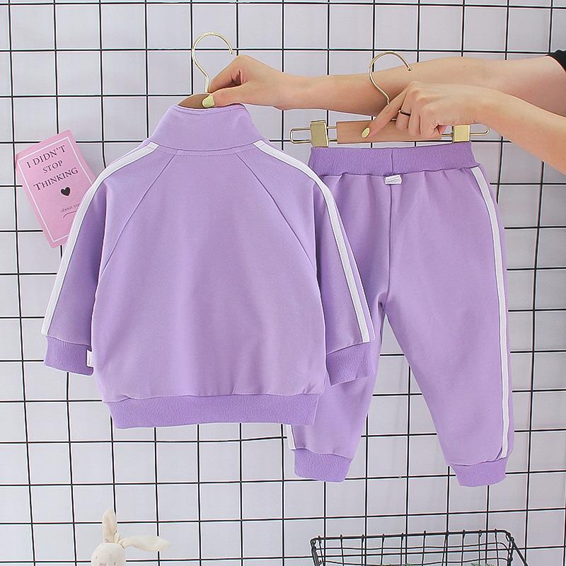 1-7Year Child Girl Clothes Sport Suit Casual Kid Outfit Fall Long Sleeve Zipper Sweatshirt Pant 2Pcs Set Baby Boy Tracksuit