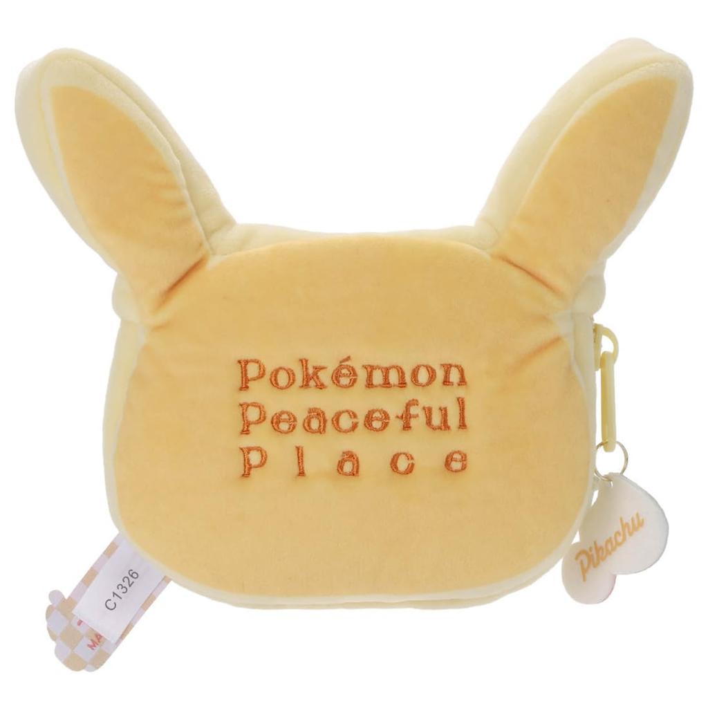 Takara Tomy Arts PokePeace Plush Pouch 21cm Pokémon (Pancake Style) Pikachu, Width Approx.