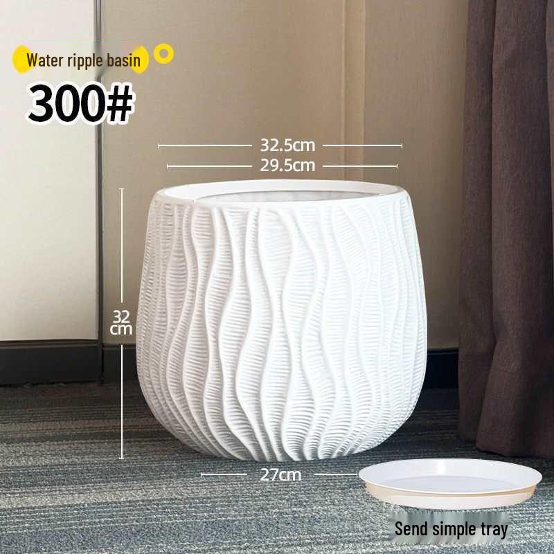 Large Caliber Resin Flower Pot for Monstera Deliciosa - Durable, Thickened Design with a Luxurious Touch