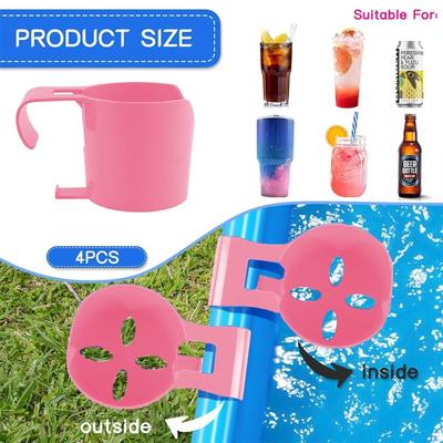 1/4pcs Poolside Cup Holder Drinks Storage Rack No Spill Tub Pool Drink Holders