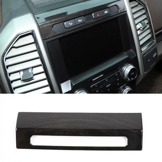 Emergency Light Switch Frame Trim Decor Cover For Ford F150 2015- Black Wood