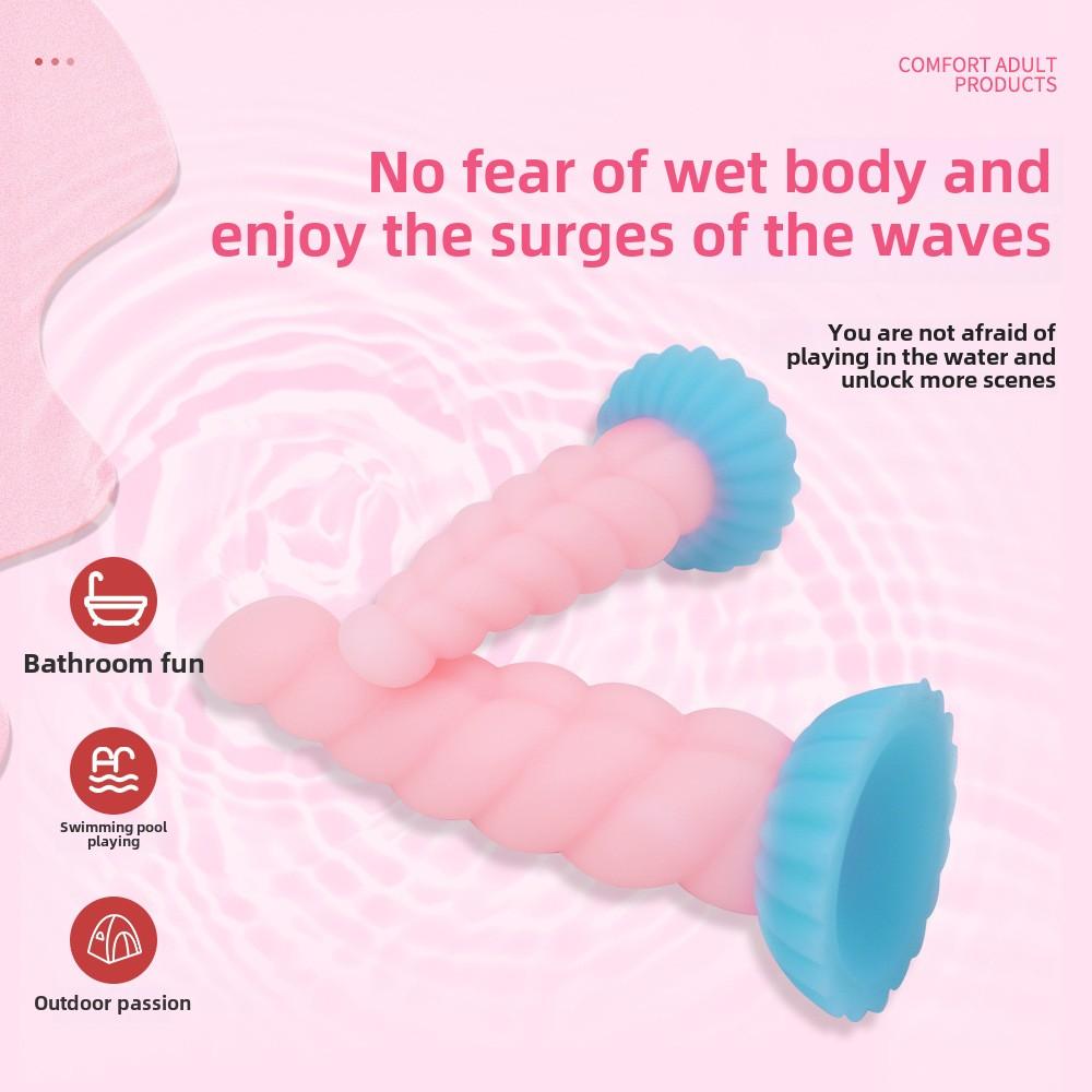 Transparent Jelly Dildo Pink Silicone Small Twist Shaped Anal Plug Erotic Products Sm Female Masturbator