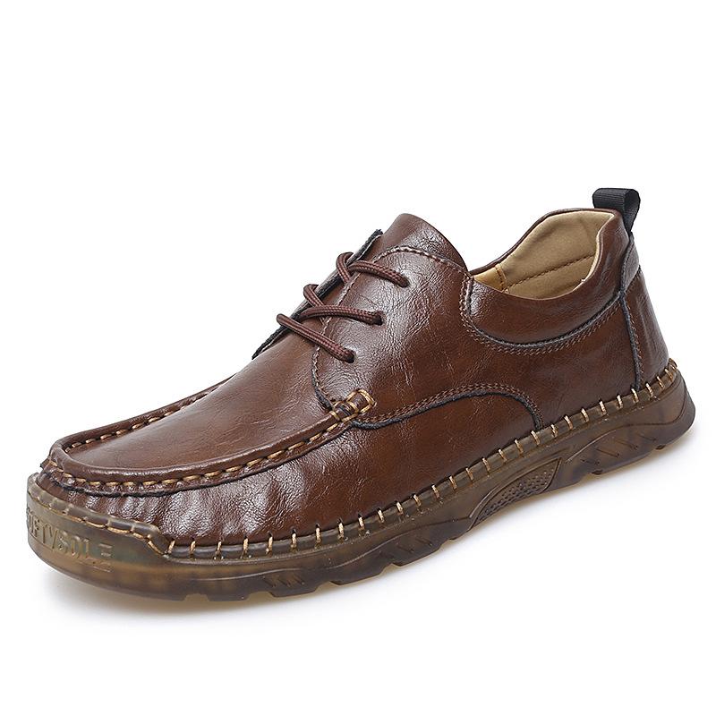 

Foreign trade large size suture casual shoes men s British business casual leather shoes soft sole fashion lace-up trend 47