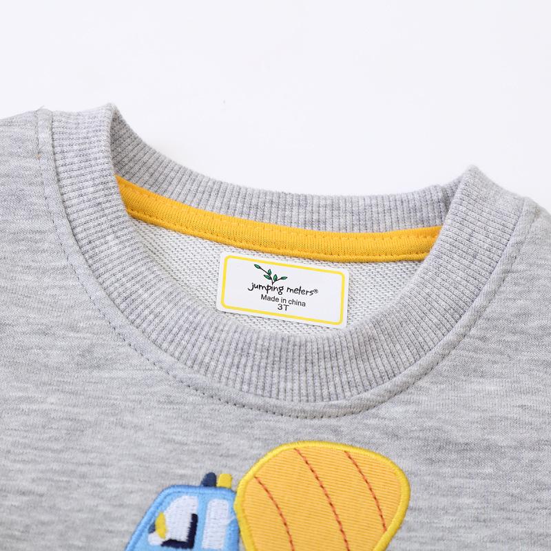 JumpingMeters Trendy Boys' Long Sleeve Knit Hoodie - European & American Children's Autumn Wear