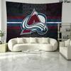 Colorado Avalanche Wall Tapestry Aesthetic Wall Hanging Printed Fabric Blanket Decorative Tapestries for Bedroom Living Room Home Decor