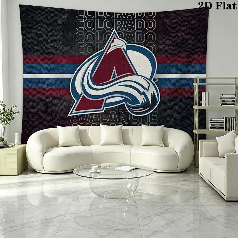 Colorado Avalanche Wall Tapestry Aesthetic Wall Hanging Printed Fabric Blanket Decorative Tapestries for Bedroom Living Room Home Decor