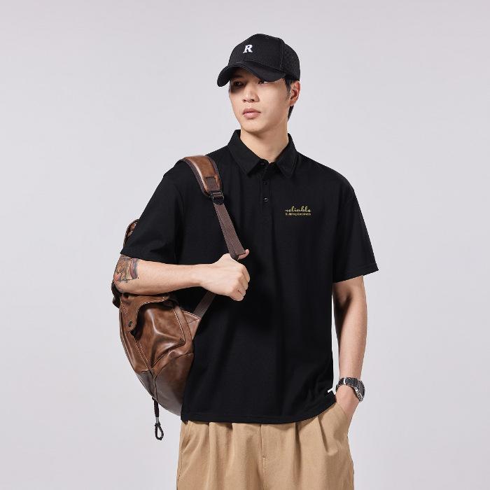 Maglietta Polo Americana da Uomo a Maniche Corte Vestibilità Comoda Collo a Revers Estiva Polo da Uomo Aggiornata