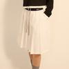 [mardimercredi] COTTON PLEATED MIDI SKIRT_WHITE