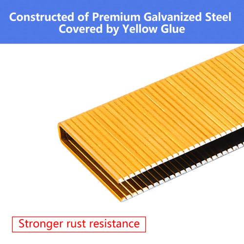 SimCos 18 Gauge 1/4" Narrow Crown Staples (1", 3/4", 1/2"), Zinc Plated, 1200 Count, Assorted Project Pack for Air or Electric Staplers