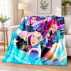 Kpop Demon Hunters Flannel Throw Blanket Soft Warm Cozy For Sofa Bed Indoor Home Bedroom Use