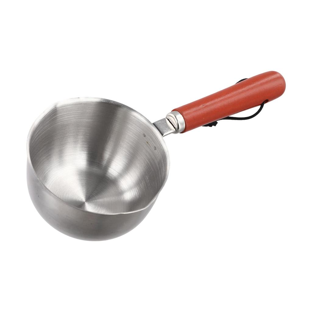 Stainless Steel Hot Oil Pot Milk Pan With Wooden Handle Small Pot Cooking Butter Melting Pot Sauce Pan Kitchen Pan
