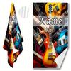 Benutzerdefiniertes Gitarren-Strandtuch Personalisierter Name Po 160x80cm Mikrofaser-Badetücher Ganzjahres-Weiche Saugfähige Decke