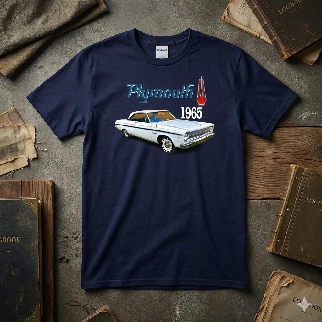 1965 Plymouth Classic Car T-Shirt Old School Graphic Tee XXXXL