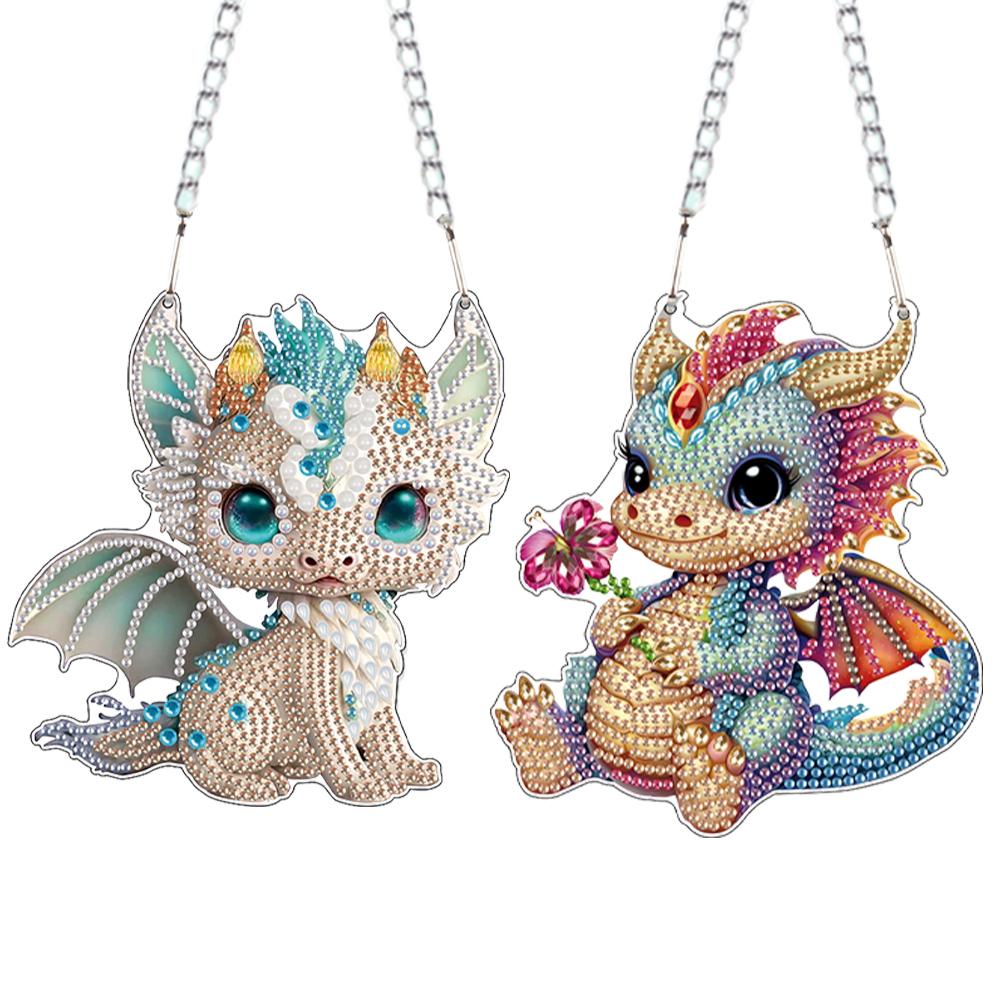 2D Flat DIY Hanging Diamond Art Kits Diamond Painting Set Rhinestone Diamond Art Window Pendants Home Wall Decoration Crafts