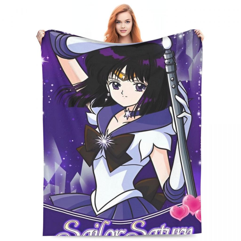S-Sailor M-Moon Anime Blanket Quality Warm Throw Blanket Winter Picnic Outdoor Comfortable Bedspread