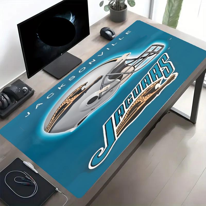 Jacksonville Jaguars Print Mouse Pad, Anti‑Slip Desktop keyboard Mat, for PC Laptop Gaming Working Daily Use, Cool Festival Birthday Gift