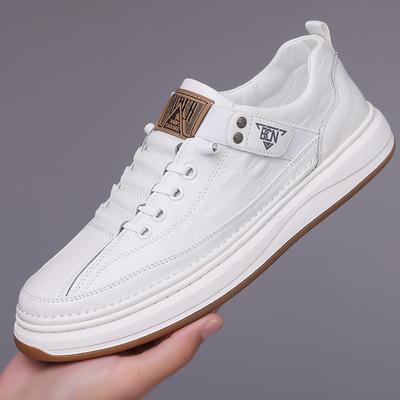 Frühling und Herbst Neue Herren Handgemachte Online Freizeit Leder Schuhe Herren Vielseitige Mode Board Schuhe Kleine Weiße Schuhe Ein Pedal Studenten Schuhe