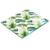 Glass Kitchen Chopping Board with Tropical Leaves Graphic 60x52 Cm