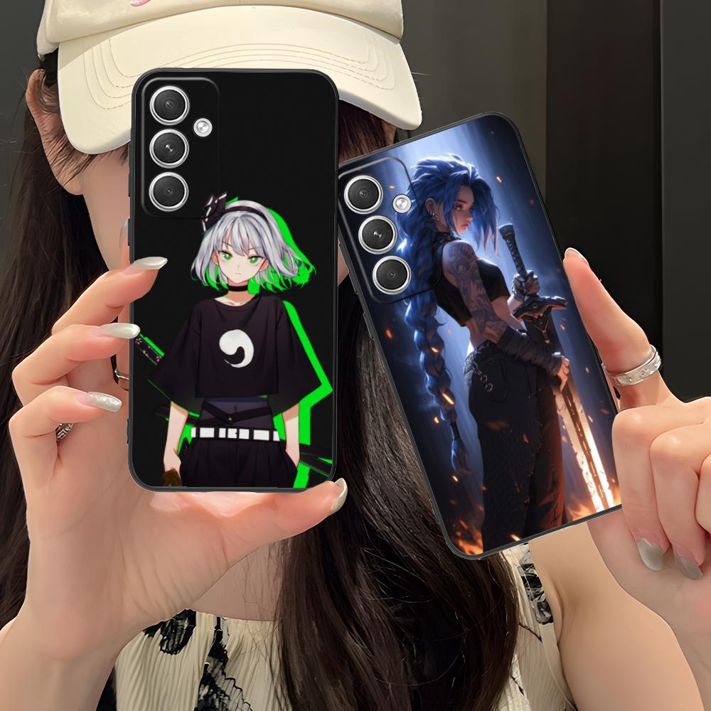 Anime Girl Mobile Phone Case for Samsung Galaxy S26 S25 S24 S23 S22 S21 S20 Note20 Plus FE Ultra Colorful Cover Luxury
