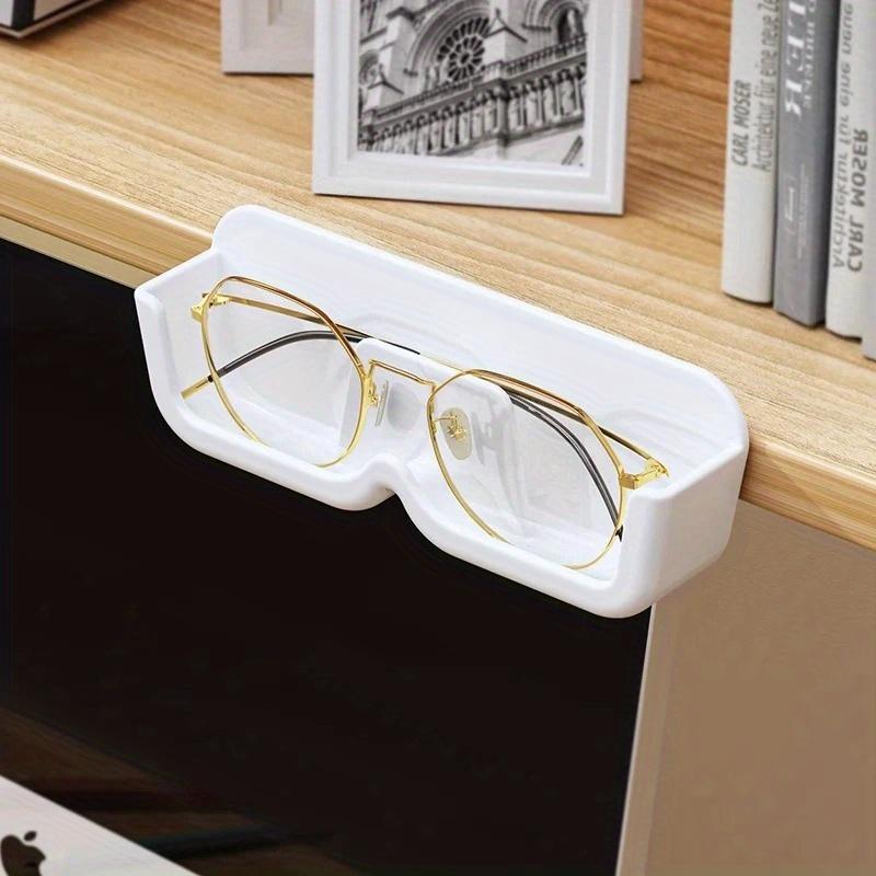 5pc Durable Self-adhesive Wall Mounted Glasses Storage Plastic Hangable Sunglass Show Stand Shelf for Home Storage Dispay Rack