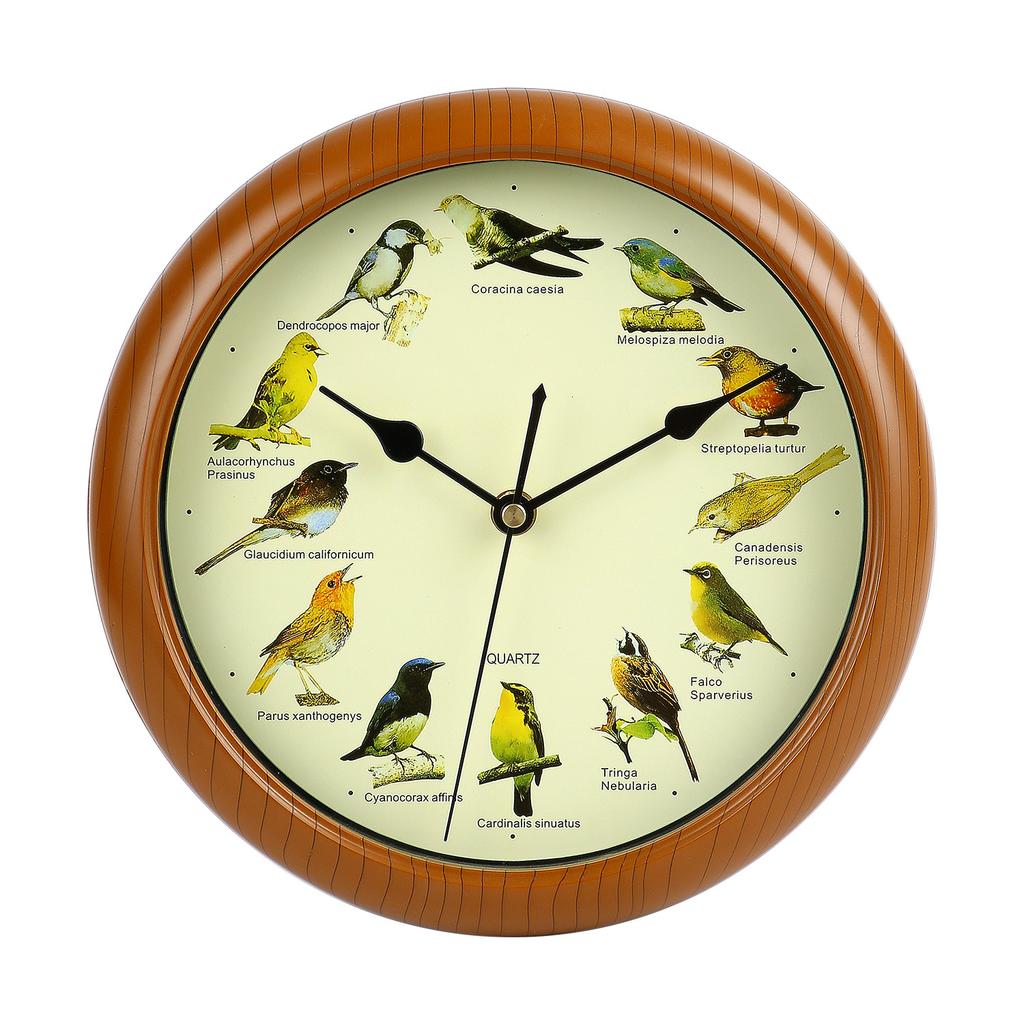 Cuckoo Round Wall Clock with Cuckoo Call On the Hour, Christmas-themed Wall Clock with Music