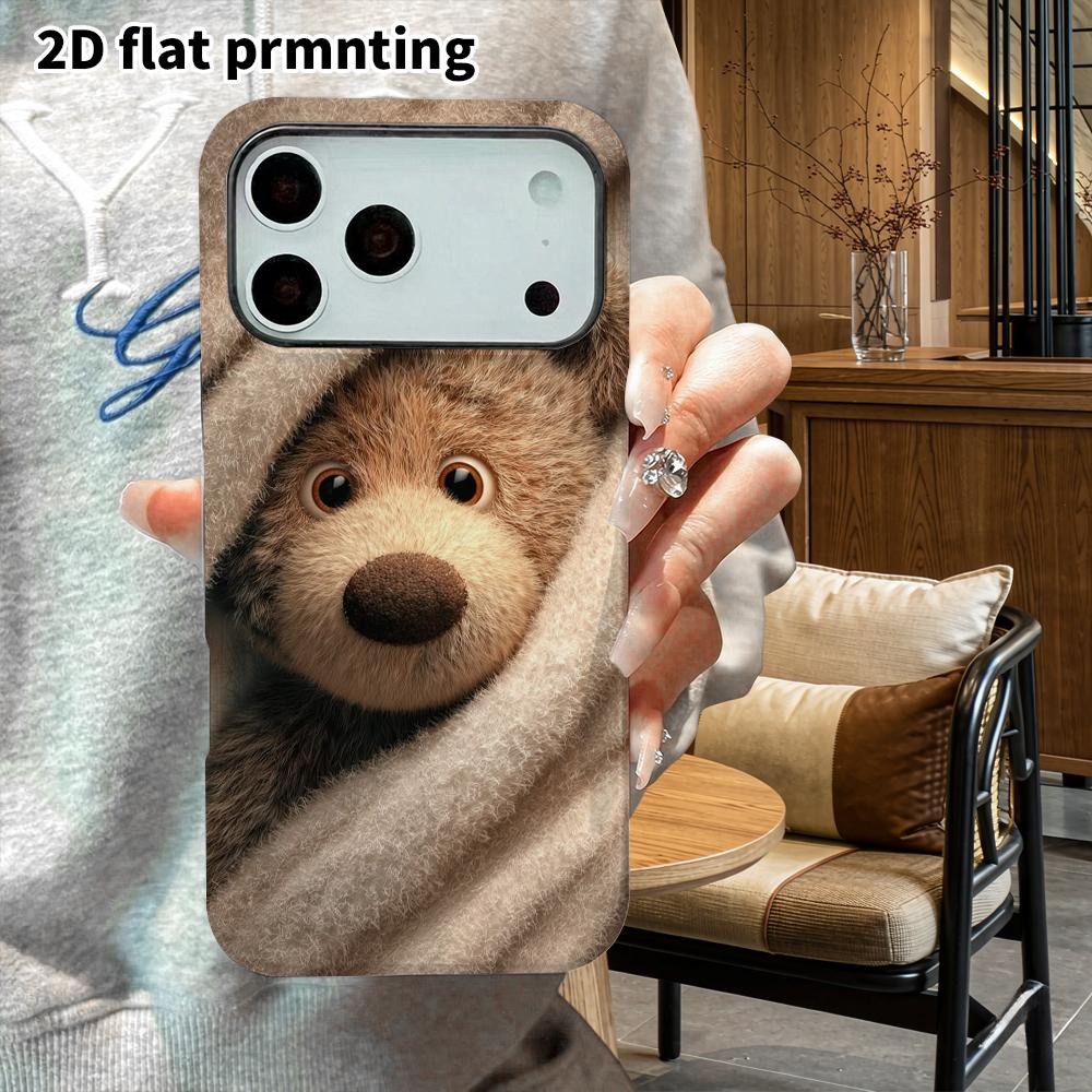 Phone Case: 2D Flat Suitable for iPhone 18 17 16 15 14 13 Pro Film Protective Case, Couple Style, Probe Toy Bear, Christmas and Halloween Gifts