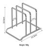 Stainless Steel Pot Lid and Cutting Board Storage Rack
