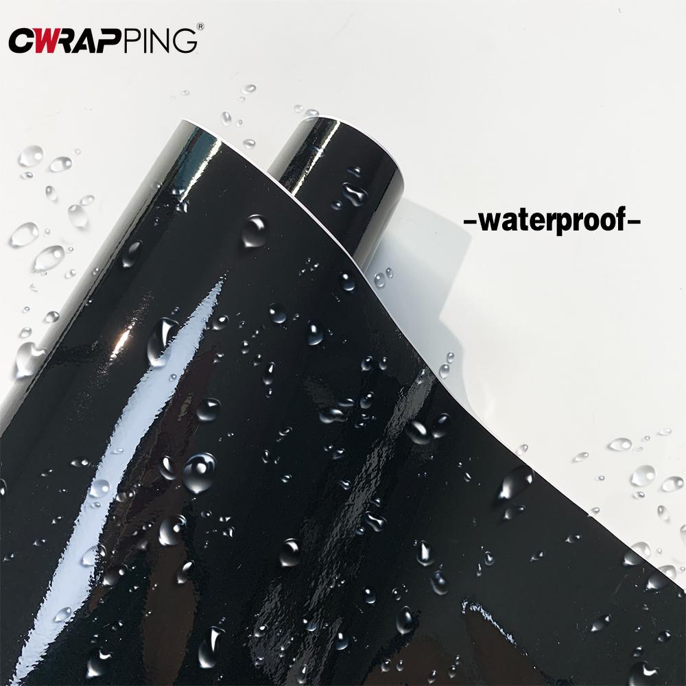 Car Glossy Black Sticker Waterproof Air Release DIY Stickers Car On The Hood Adhesive Vinyl for Auto Motorcycle Body Stickers