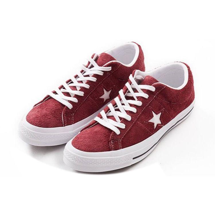 Converse One Star Suede Ox Deep Bourdeaux Unisex Sneakers Red White 158370C