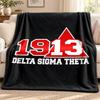 Delta Sigma Theta 1913 blanket Flannel Blanket Soft Cozy Plush Throw for Sofa Bed Lightweight Home Decoration Outdoor camping