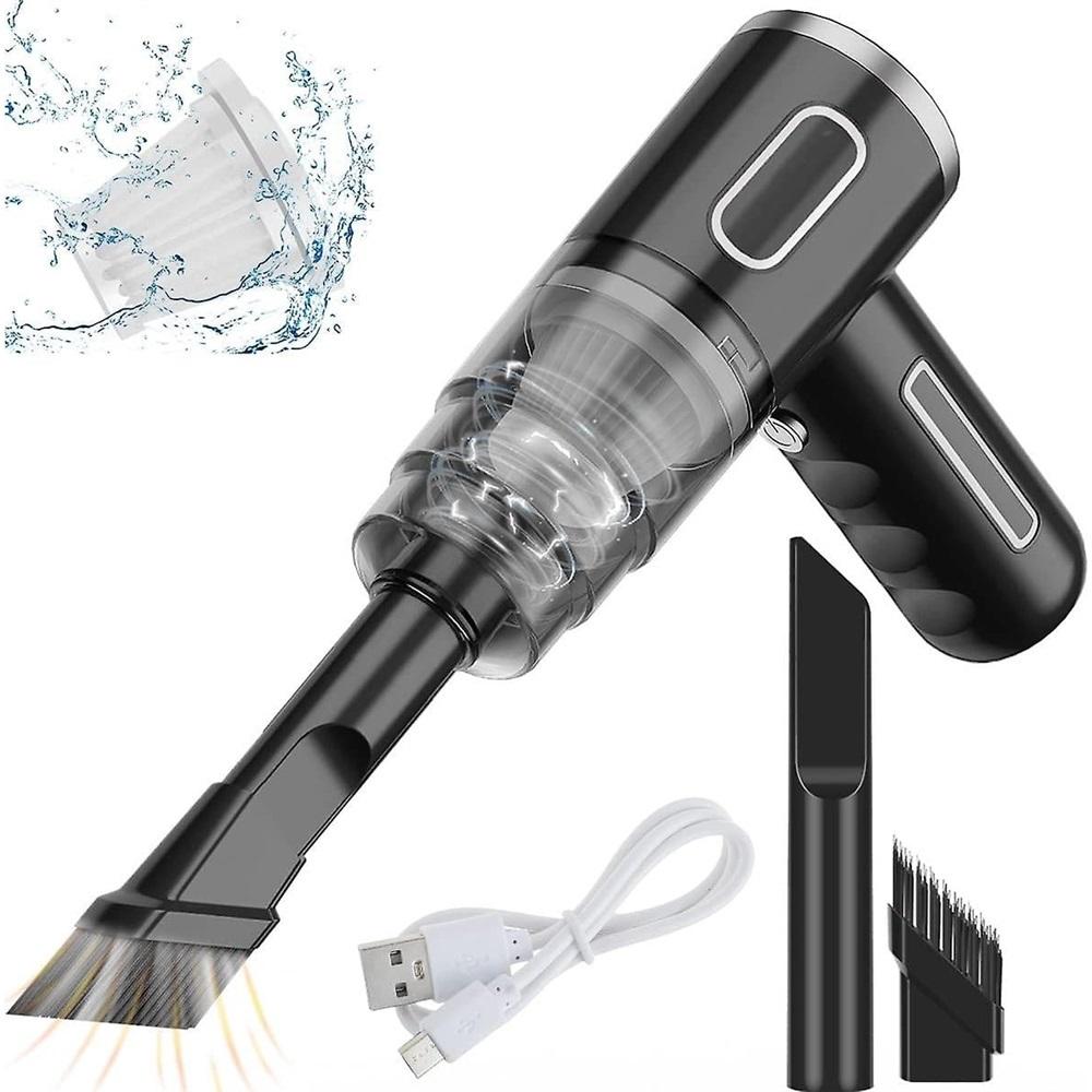 

Mini Cordless Car Handheld Vacuum Cleaner, Portable, Usb Rechargeable, 290000 Pa, 28w, 36v, Brush, Extended Flat Nozzle Tip, Filter Element*2(black)