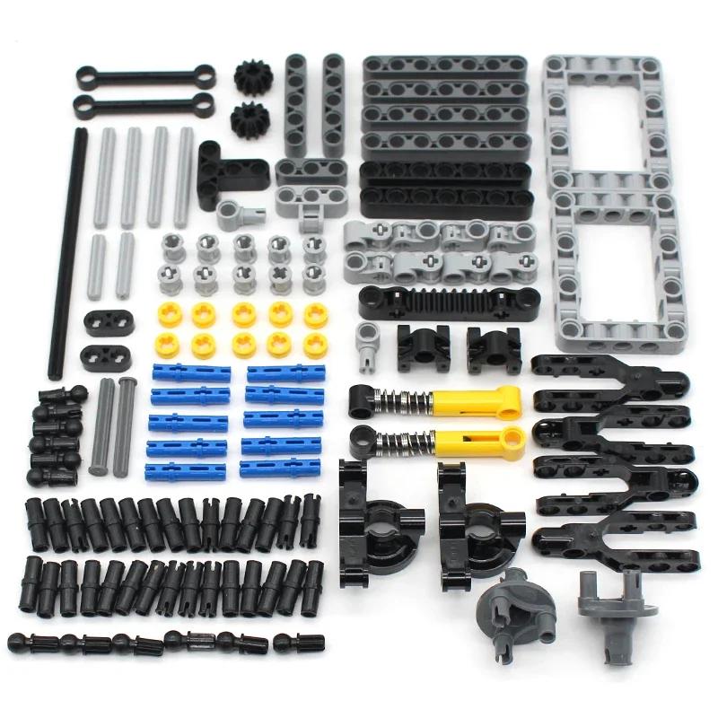 123PCS Suspension Perforated Technology Bricks Parts  Set Beam Pin Arm Hole Modified  MOC Blocks Assembly Toy Mixing Accessories